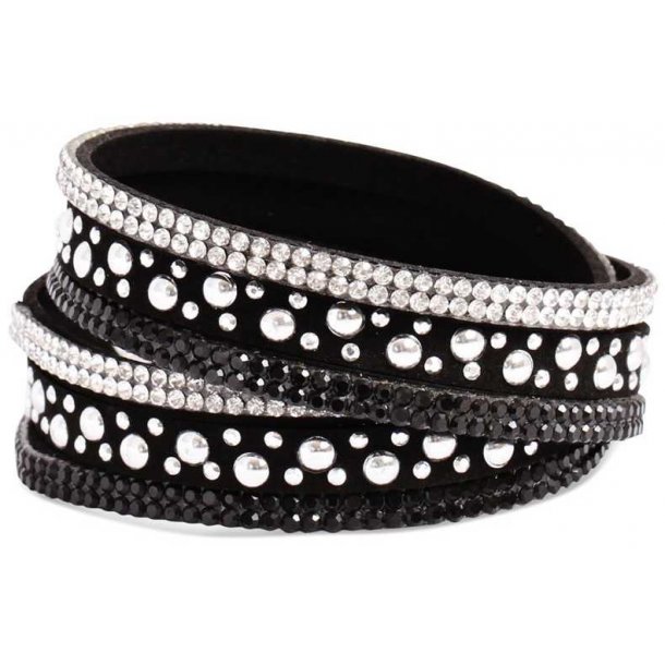 SD® Crystal Double bracelet in Black.