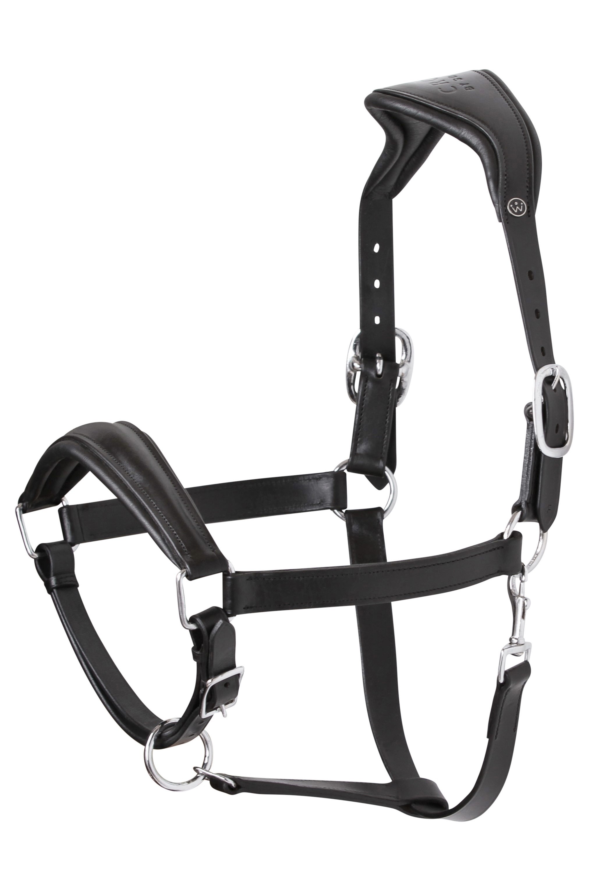 SD® Anatomic leather halter in black/black. R-547 - SD® Leather halters ...
